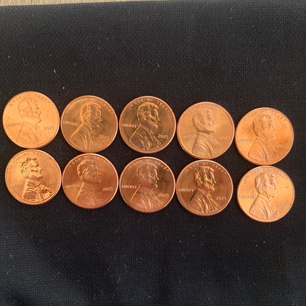 2025 Lincoln Head Cent Shield Penny Last Year
